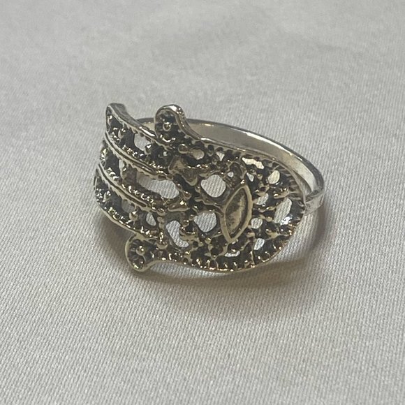 Spiritual Silver Boho Hand Ring Stackable Alternative Ring Goth Grunge Punk - Picture 4 of 9